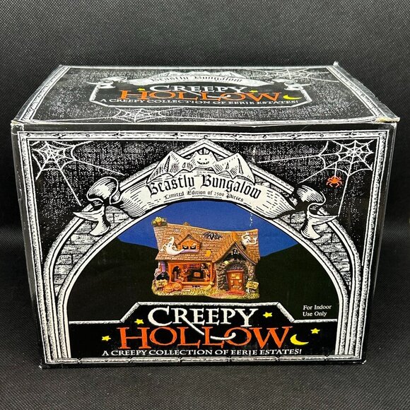 New in box limited edition Beasty Bungalow Creepy Hollow lighted figurine - Picture 8 of 9
